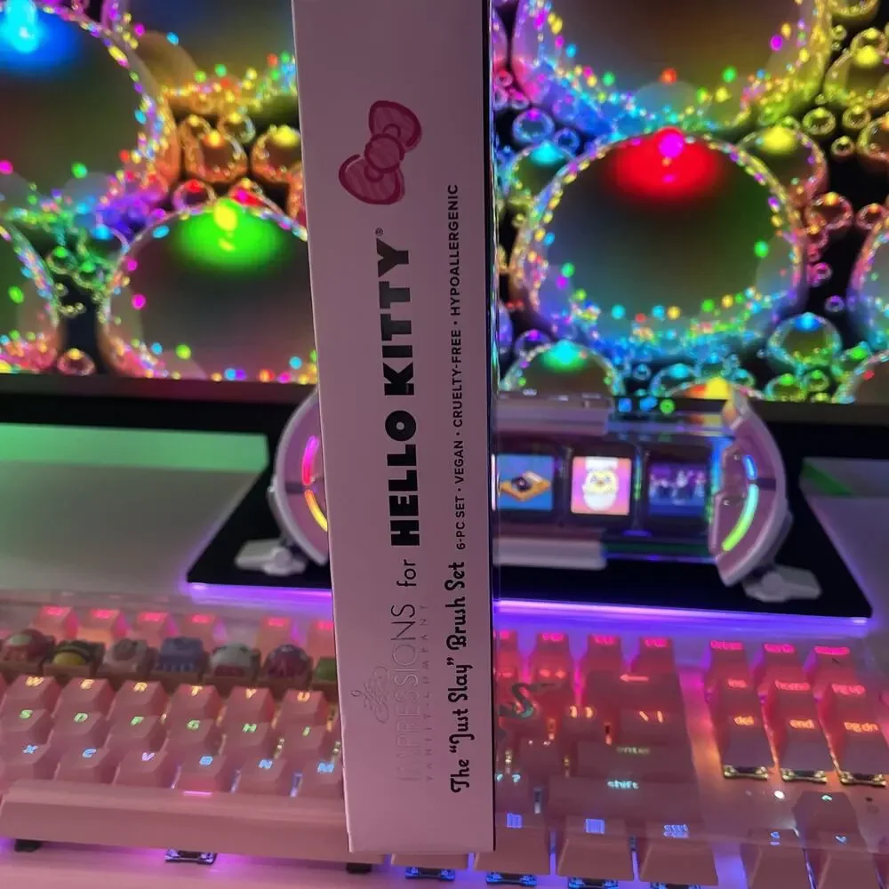 Impressions Vanity Hello Kitty Makeup Brush Set Just Slay 6  Black Sanrio